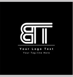 Initial Logo Bt Or Tb Design Icon Business