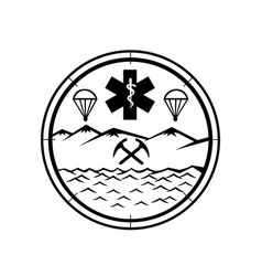 Land Sea Air Rescue Icon Sign Symbol Black