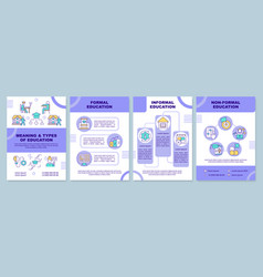 Meaning And Types Of Education Purple Brochure