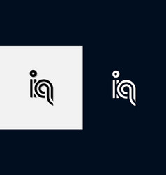 Modern Abstract Initial Letter Iq Logo