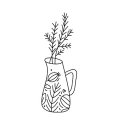 Cute Hand Drawn Baby Christmas Vase