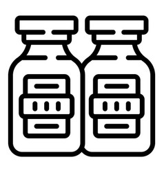 Injection Bottle Icon Outline Herd Person