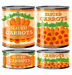 Sliced Carrot Food Cans Collection