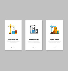 Construction Site Flat Icon Set