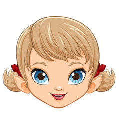 Cute Cartoon Girl With Blonde Hair