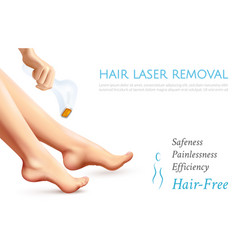 Hair Laser Removal Realistic Poster