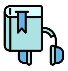 Interactive Learning Audio Book Icon Outline