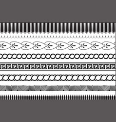 Greek meander border ornaments Royalty Free Vector Image