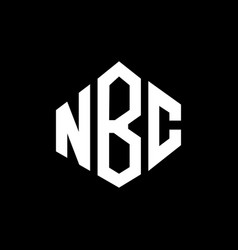 Nbc Letter Logo Design With Polygon Shape