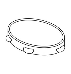 Tambourine Outline Icon Drum