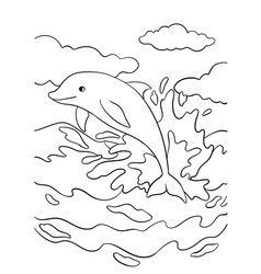 Dolphin Coloring Page For Kids