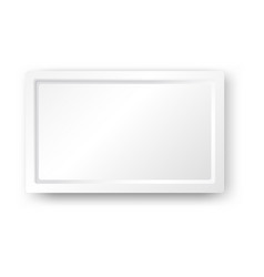 Isolated White Rectangle Plate