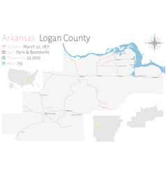 Map Logan County In Arkansas