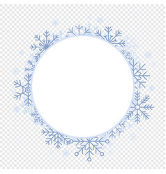 White Circle Snowflakes New Year Winter Round