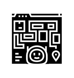 Ai Routing Autonomous Delivery Glyph Icon