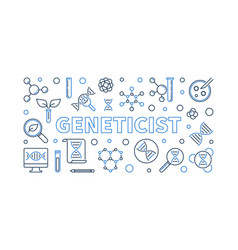 Geneticist In Outline Style