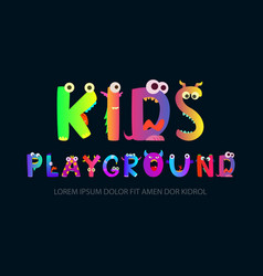 Kids Playground Funny Lettering Title For