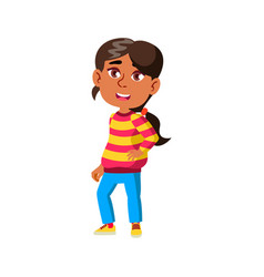 Small Girl Child Posing On Photo Session Cartoon