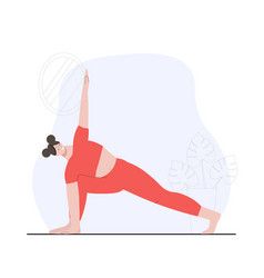 Sportive Young Woman Doing Yoga And Fitness