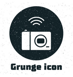 Grunge Smart Photo Camera System Icon Isolated