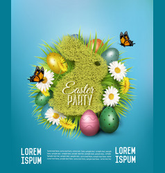 Holiday Easter Party Flyer With Eggs