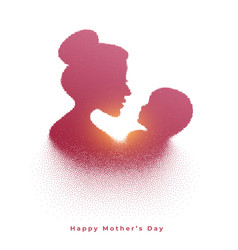 Mothers Day Mom And Child Care In Particle Style