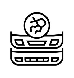 Plastic Bumper Repair Line Icon