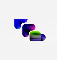 Vibrant Logo With Electric Blue Purple And Green