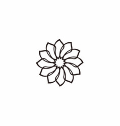 Flower Line Geometric Simple Symbol Logo