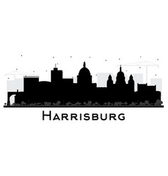 Harrisburg Pennsylvania City Skyline Silhouette