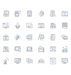 Intelligent Automation Line Icons Collection