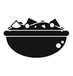 Fruit Salad Bowl Icon Simple Healthy Food