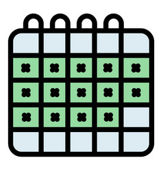 Human Resources Calendar Icon Flat