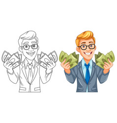 Youth Business Man Holding Money