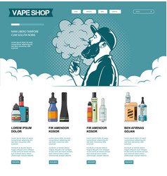 Vape Shop Landing Web Page Ui Design Template