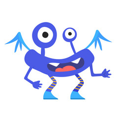 Blue Monster Character Funny Creature Color