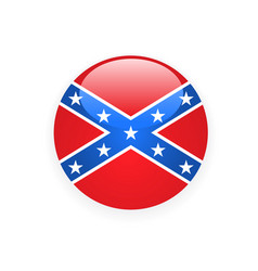 Icon With Flag Of Confederate Rebel - Csa Symbol