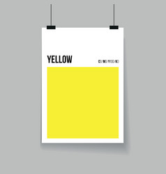 Yellow Color Template Cmyk Poster