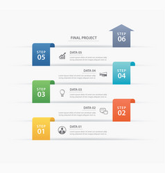 6 Data Infographics Timeline Tab Paper Index