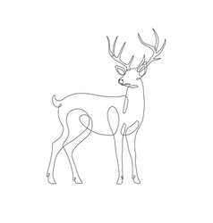 Deer Line Art Icon