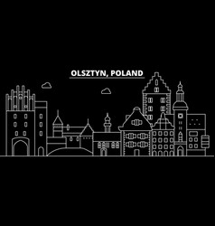 Olsztyn Silhouette Skyline Poland