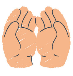 Isolated Sketch Of A Pair Of Hands