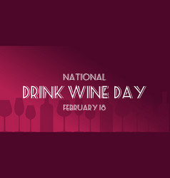 National Drink Wine Day February Horizontal