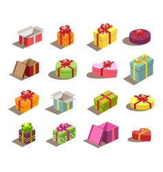 Set Of 16 Pieces Of Multicolored Gift Boxes