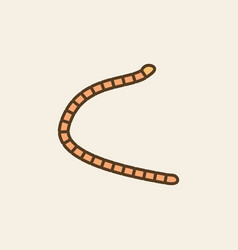 Tapeworm Concept Colored Icon Or Sign