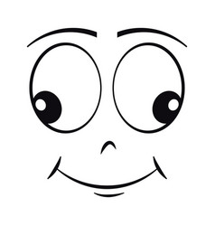 Cartoon Silly Smiling Face Expression