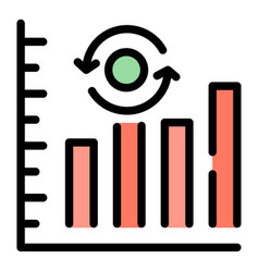 Graph Key Point Icon Flat