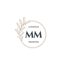 Mm Initials Letter Wedding Monogram Logos