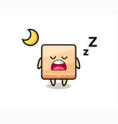 Pizza Box Character Sleeping At Night