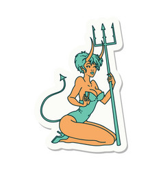 Tattoo Sticker A Pinup Devil Girl